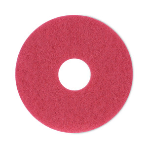 Boardwalk Buffing Floor Pads, 12" Diameter, Red, 5/Carton (BWK4012RED) View Product Image