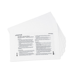 Universal Shredder Lubricant Sheets, 5.5 x 2.8, 24 Sheets/Pack (UNV38026) View Product Image