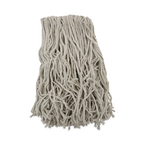 Boardwalk Banded Mop Head, Cotton, Cut-End, White, 16 oz, 12/Carton