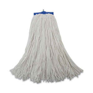 Boardwalk Mop Head, Economical Lie-Flat Head, Rayon Fiber, 20oz, White, 12/Carton (BWK720R) View Product Image