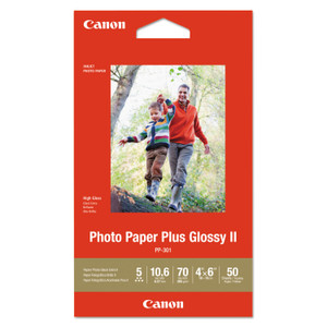 Canon Photo Paper Plus Glossy II, 10.6 mil, 4 x 6, Glossy White, 50/Pack (CNM1432C005) View Product Image