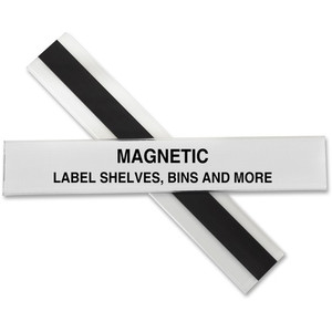 C-Line Magnetic Shelf/Bin Label Holders - 1" Width x 6" Length - Plastic - Clear