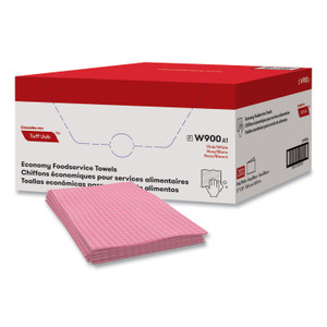 Cascades PRO Tuff-Job Foodservice Towels, 12 x 24, Pink/White, 200/Carton