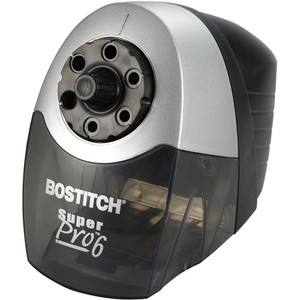 Bostitch Super Pro Commercial Pencil Sharpener - Desktop - 6 Hole(s) - 7.5" Height x 5" Width x 9" Depth - Gray, Black