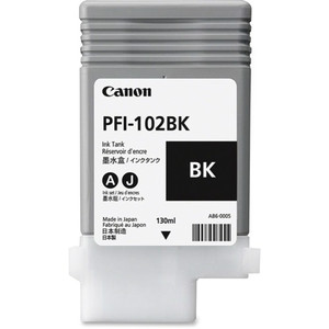 Canon PFI-102BK Original Inkjet Ink Cartridge - Black - 1 Each - Inkjet - Black