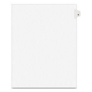 Avery Preprinted Legal Exhibit Side Tab Index Dividers, Avery Style, 26-Tab, B, 11 x 8.5, White, 25/Pack, (1402) View Product Image