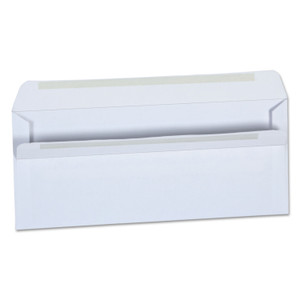 Universal Self-Seal Business Envelope, #10, Square Flap, Self-Adhesive Closure, 4.13 x 9.5, White, 500/Box (UNV36100) View Product Image