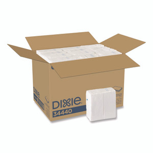Dixie 1/8-Fold Dinner Napkin, 2-Ply, 16 x 15, White, 3,024/Carton