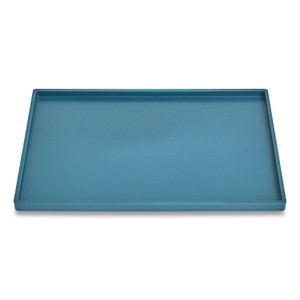 TRU RED Slim Stackable Plastic Tray, 6.85 x 9.88 x 0.47, Teal (TUD24380426) View Product Image