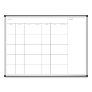 U Brands PINIT Magnetic Dry Erase Calendar, Monthly Planning/Scheduling, 48 x 36 (Actual Size: 47 x 35), White Surface, Aluminum Frame