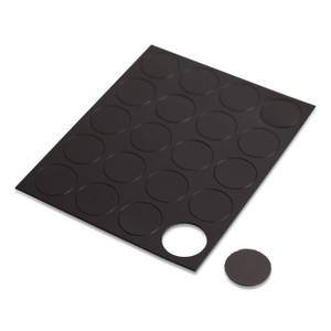 U Brands Heavy-Duty Board Magnets, Circles, Black, 0.75" Diameter, 20/Pack (UBRFM1605) View Product Image