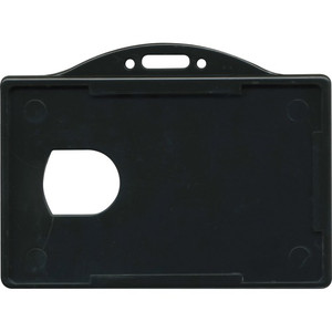 Advantus ID Card Holder - Support 3.38" x 2.13" Media - Horizontal - Black