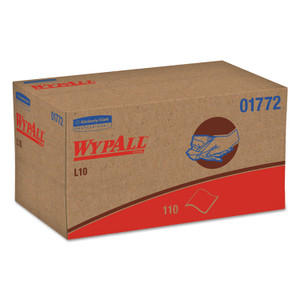 WypAll L10 SANI-PREP Dairy Towels, POP-UP Box, 1-Ply, 10.25 x 10.5, White, 110/Pack, 18 Packs/Carton (KCC01772) View Product Image