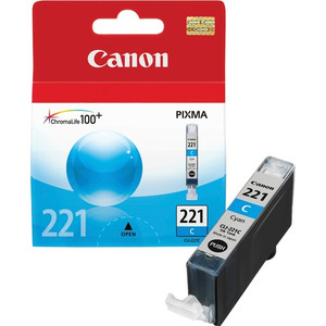 Canon CLI-221C Original Inkjet Ink Cartridge - Cyan - 1 Each (CNMCLI221C)