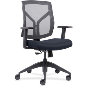 Lorell Mesh Back/Fabric Seat Mid-Back Task Chair (LLR83111A204) View Product Image