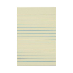 Universal Recycled Self-Stick Note Pads, Note Ruled, 4" x 6", Yellow, 100 Sheets/Pad, 12 Pads/Pack (UNV28073) View Product Image