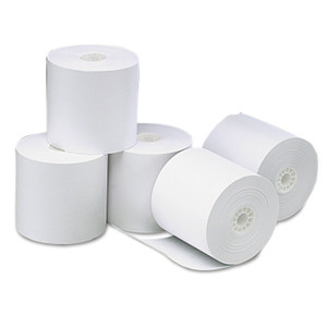 Universal Direct Thermal Printing Paper Rolls, 3.13" x 273 ft, White, 50/Carton (UNV35764) View Product Image