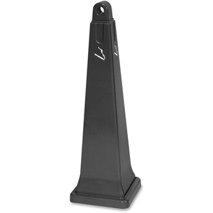 Rubbermaid Commercial GroundsKeeper Smoking Receptacle - 39.4" Height x 12.3" Width x 12.3" Depth - Steel, Plastic - Black