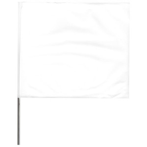 4"X5"X21" Wire White Stake Flag (764-4521W) View Product Image