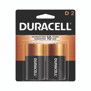 Duracell CopperTop Alkaline D Batteries, 2/Pack