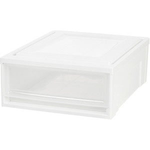 Iris Stacking Drawer, 22QT, 15-3/4"Wx19-3/5"Lx7"H, 4/CT, White (IRS129770) View Product Image
