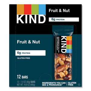 KIND Fruit and Nut Bars, Fruit and Nut Delight, 1.4 oz, 12/Box (KND17824) View Product Image