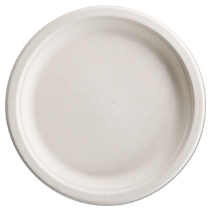 Chinet PaperPro Naturals Fiber Dinnerware, Plate, Paper, 10.5" dia, Natural, 125/Pack, 4 Packs/Carton