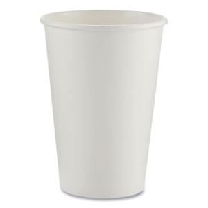 Dixie Paper Hot Cups, 16 oz, White, 50/Sleeve, 20 Sleeves/Carton DXE2346W