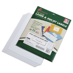 AbilityOne 7530015789297 SKILCRAFT Recycled Laser and Inkjet Labels, 0.94 x 3.44, White, 18/Sheet, 25 Sheets/Pack (NSN5789297) View Product Image