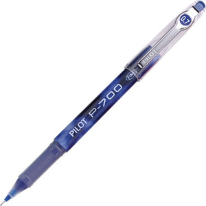 Pilot Precise P-700 Precision Point Fine Capped Gel Rolling Ball Pens - 0.7 mm Fine Pen Point - Blue Ink - Gel-based - Blue Barrel