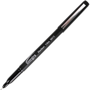 Integra Fineliner Ultra Fine Permanent Markers - Ultra Fine Marker Point - Black Ink