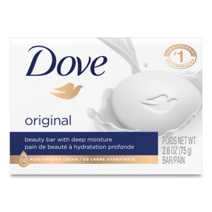 Dove White Beauty Bar, Light Scent, 2.6 oz (UNI61073EA) View Product Image