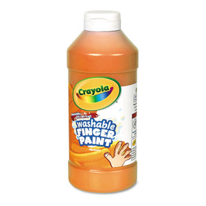 Crayola Washable Fingerpaint, Orange, 16 oz Bottle (CYO551316036) View Product Image