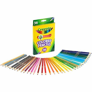 Crayola Presharpened Colored Pencils - 3.3 mm Assorted Lead - Wood Barrel - (CYO684036)