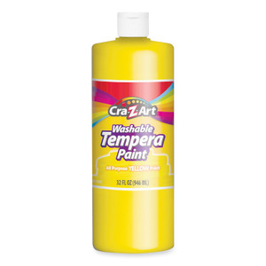 Cra-Z-Art Washable Tempera Paint, Yellow, 32 oz Bottle (CZA760096) View Product Image