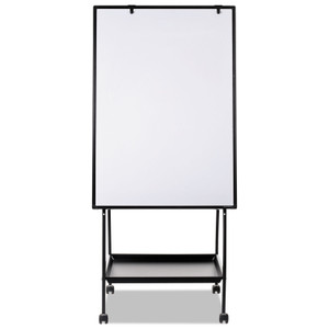 MasterVision Creation Station Dry Erase Board, 29.5 x 74.88, White Surface, Black Metal Frame (BVCEA49125016) View Product Image