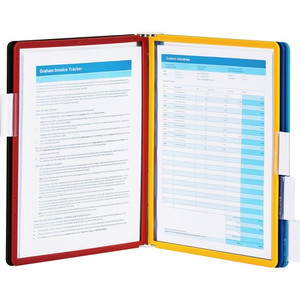 DURABLE Angled Partition Wall System - 5 Panels - Support Letter 8.50" x 11" Media - Rugged, Tabbed