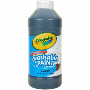 Crayola Washable Paint - 1 Color(s) - Black - 16 oz - Washable