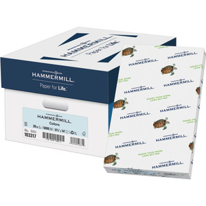 Hammermill Paper for Copy 8.5x14 Laser, Inkjet Colored Paper - Blue - Recycled - 30% Recycled Content (HAM103317) View Product Image