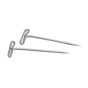 Gem Office Products T-pins - 2" Length - Nickel - Steel