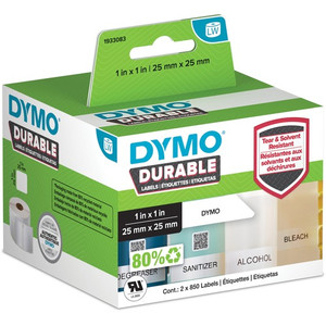 Dymo Multipurpose Label - 63/64" Width x 63/64" Length - Square - Direct Thermal - DYM1933083