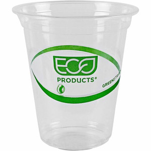 Eco-Products 16 oz GreenStripe Cold Cups - 16 fl oz - Clear, Green - Polylactic Acid (PLA) - Cold Drink