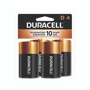 Duracell CopperTop Alkaline D Batteries, 4/Pack