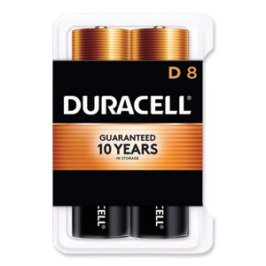 Duracell CopperTop Alkaline D Batteries, Clamshell Pack, 8/Pack