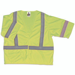 ergodyne GloWear 8310HL Type R Class 3 Economy Mesh Vest, Small to Medium, Lime