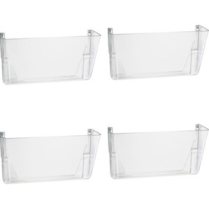 Officemate Mountable Wall File - 7" Height x 13" Width x 4.12" Depth - Clear - Plastic - (OIC21434CT)