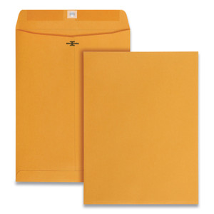 Quality Park Clasp Envelope, 28 lb Bond Weight Kraft, #90, Square Flap, Clasp/Gummed Closure, 9 x 12, Brown Kraft, 250/Carton