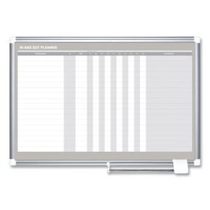 MasterVision In-Out Magnetic Dry Erase Board, 36 x 24, White Surface, Silver Aluminum Frame (BVCGA01110830) View Product Image