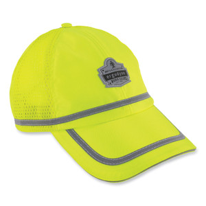 ergodyne GloWear 8930 Hi-Vis Baseball Cap, Polyester, One Size Fits Most, Lime, Ships in 1-3 Business Days (EGO23239) View Product Image