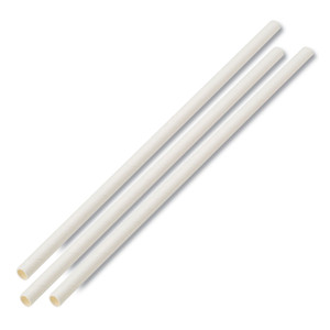 Boardwalk Unwrapped Paper Straws, 7.75" x 0.25" White, 4,800 Straws/Carton (BWKPPRSTRWUW) View Product Image